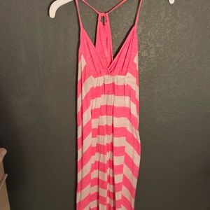 Neon pink swim cover up